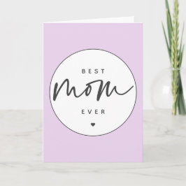 Minimalistisk Bästa Mamma Någonsin elegant Skript  Kort