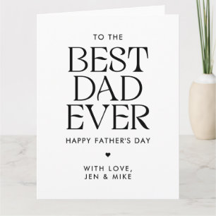 Minimalistisk Bästa Pappa Någonsin Modern Fars Dag Kort