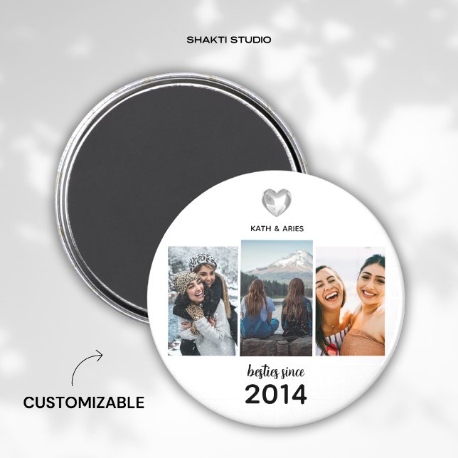 Minimalistisk Bästa Vän Present Magnet (Skapare uppladdad)