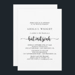 Minimalistisk Bat mitzvah kallelse till kalligrafi Inbjudningar<br><div class="desc">Denna minimalistiska bat mitzvah kalligrafi-inbjudan är perfekt för en rustik bat mitzvah. Den enkla och elegant designen har skript av typen klassisk och finare i svartvitt.</div>