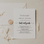 Minimalistisk Bat mitzvah kallelse till kalligrafi Inbjudningar<br><div class="desc">Denna minimalistiska bat mitzvah kalligrafi-inbjudan är perfekt för en rustik bat mitzvah. Den enkla och elegant designen har skript av typen klassisk och finare i svartvitt.</div>