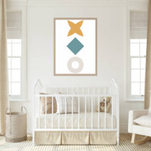 Minimalistisk Bauhaus Barnkammar Väggkonst Poster