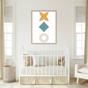 Minimalistisk Bauhaus Barnkammar Väggkonst Poster