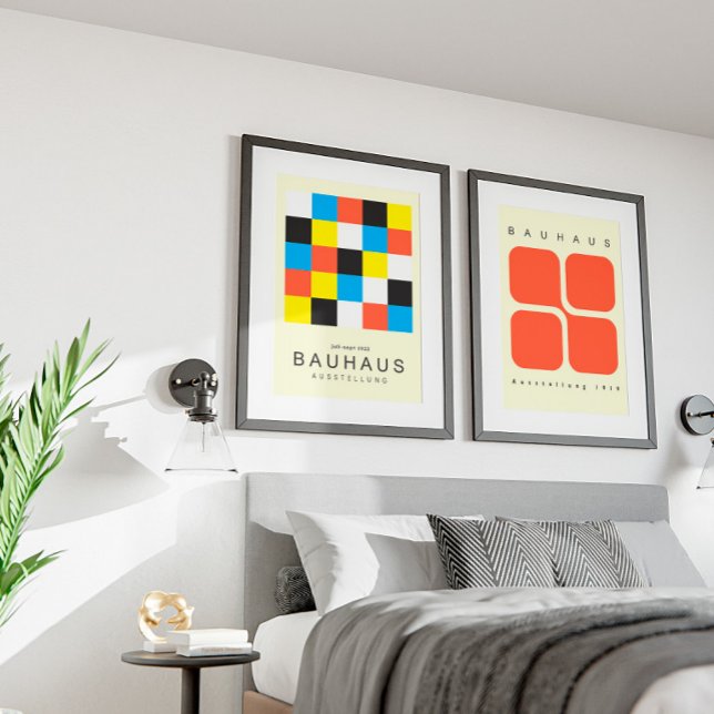 Minimalistisk Bauhaus-inspirerad konst för sovrumm Poster (Skapare uppladdad)
