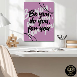 Minimalistisk ”Be You Do You For You” Citat Bär Poster