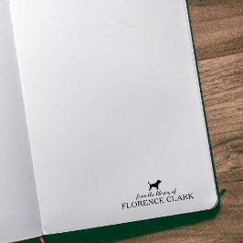 Minimalistisk Beagle Hund från Bibliotek i, Bok Stämpel