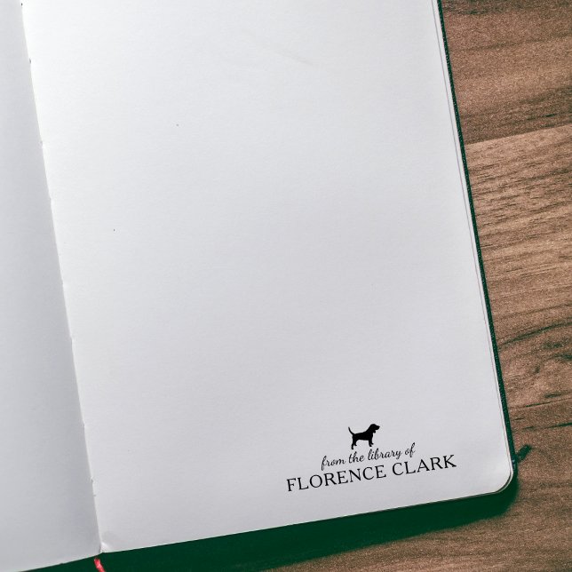 Minimalistisk Beagle Hund från Bibliotek i, Bok Stämpel (Skapare uppladdad)