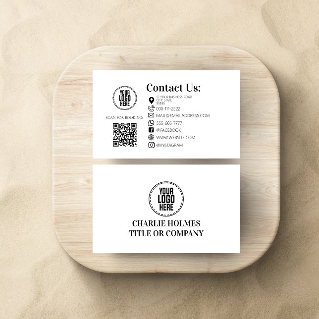 Minimalistisk Beauty Salon Lash Hair Makeup QR-kod Visitkort (Skapare uppladdad)