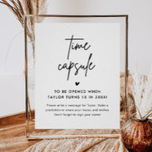 Minimalistisk bebisfest blöjlotteri skylt