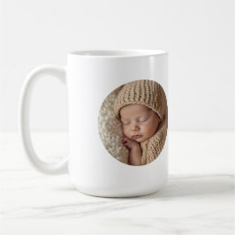 Minimalistisk bebisfoto med text | Anpassad presen Kaffemugg