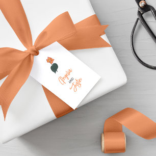 Minimalistisk Begonia Flower Bröllop Presentetikett
