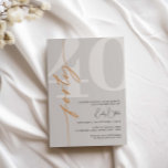 Minimalistisk Beige 40:e födelsedagen Party Inbjudningar<br><div class="desc">Denna minimalistiska typografi med 40-årsdagen av festinbjudan är perfekt för en modern födelsedagsfest. Anpassade i alla färg. Behålla designen minimal och elegant, som den är, eller anpassa den genom att lägga till egna bilder och teckningar. Om du vill göra en mer avancerad anpassning av den här designen, t.ex. ändra layout,...</div>