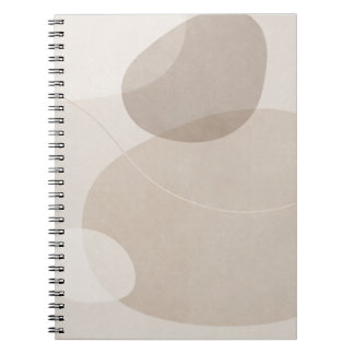 Minimalistisk Beige Abstrakt Anteckningsbok