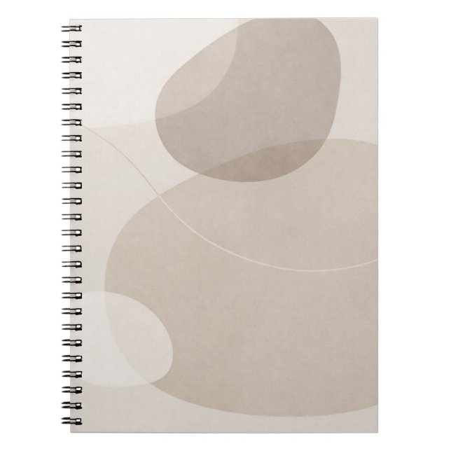 Minimalistisk Beige Abstrakt Anteckningsbok (Framsidan)
