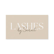 Minimalistisk Beige & Brun Lash Tech