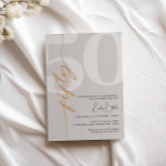 Minimalistisk Beige femtionde Födelsedagsfesten Inbjudningar<br><div class="desc">Denna minimalistiska typografi 50:e födelsedagsfest inbjudan är perfekt för en modern födelsedagsfest. Anpassade i alla färg. Behålla designen minimal och elegant, som den är, eller anpassa den genom att lägga till egna bilder och teckningar. Om du vill göra en mer avancerad anpassning av den här designen, t.ex. ändra layout, teckensnitt...</div>