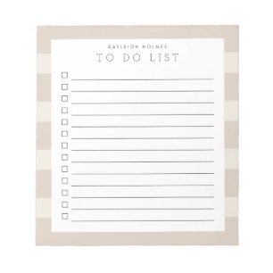 Minimalistisk Beige Rand Anpassningsbar att göra l Anteckningsblock