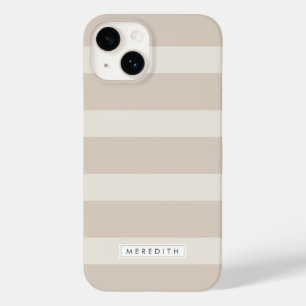 Minimalistisk Beige Rand Namn Fodral-Mate iphone c