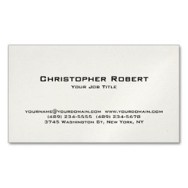 Minimalistisk Benvit Real Gods Magnetiska Visitkort