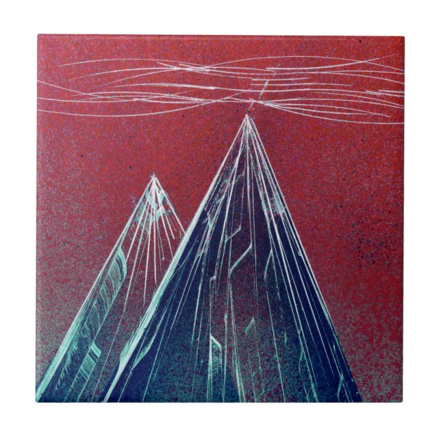 Minimalistisk berggrund kakelplatta (Framsidan)