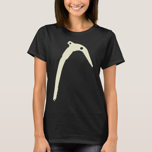 Minimalistisk bergs- och isklättring med ishacka  t shirt (Framsida)