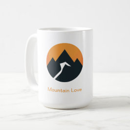 Minimalistisk Bergs Solnedgångsdesign Kaffemugg