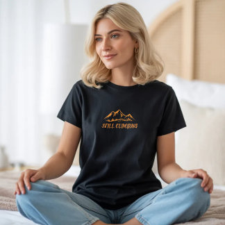 Minimalistisk Bergskjorta Enkel Linjedesign T Shirt