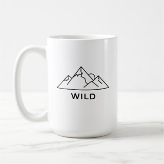 Minimalistisk bergsregion Äventyr VILD Kaffemugg