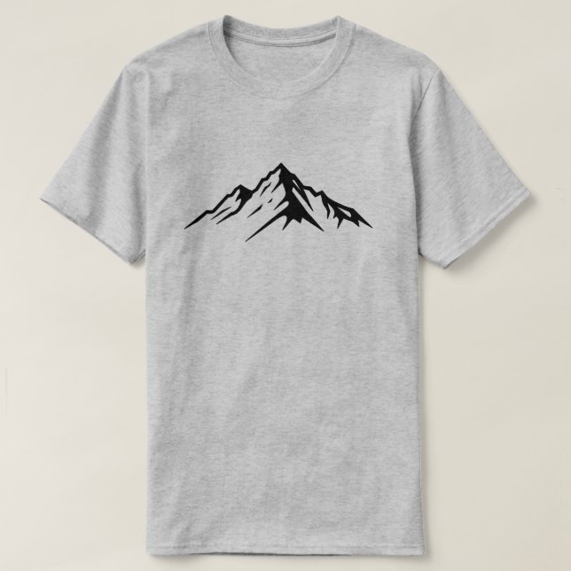 Minimalistisk bergstopp  t shirt (Design framsida)