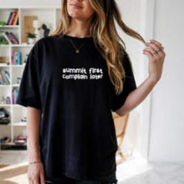 Minimalistisk Bergströja Enkel Linjedesign T Shirt