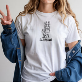 Minimalistisk Bergströja Enkel Linjedesign T Shirt