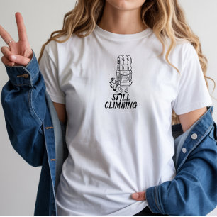 Minimalistisk Bergströja Enkel Linjedesign T Shirt