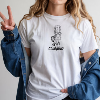 Minimalistisk Bergströja Enkel Linjedesign T Shirt
