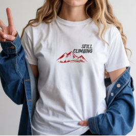 Minimalistisk Bergströja Enkel Linjedesign T Shirt