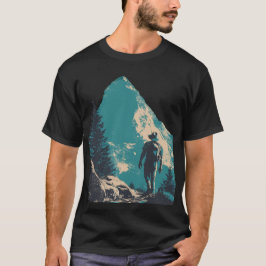 Minimalistisk Bergsvandrar Grafik - Alpin T Shirt