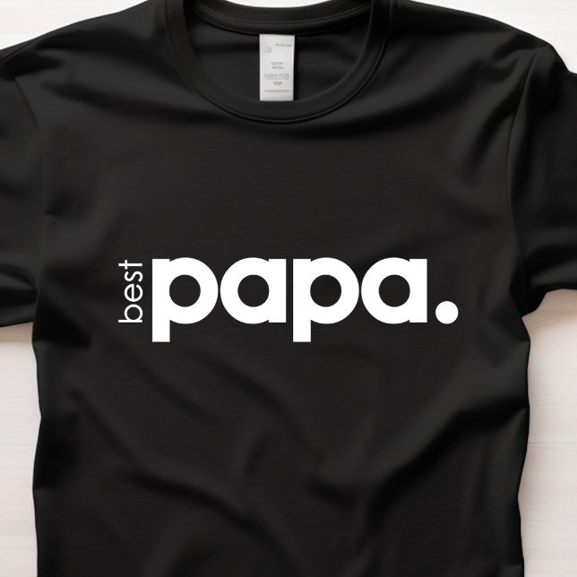 Minimalistisk "Best Pappa" Basic Manar-Shirt T Shirt (Skapare uppladdad)