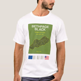 Minimalistisk Bethpage Black Ryder Cup Linje Print T Shirt