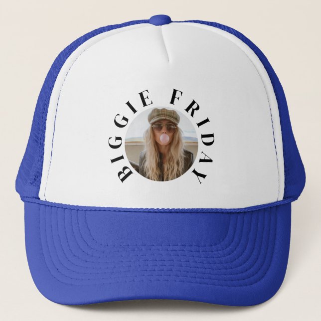 Minimalistisk "Biggie Friday"-text och anpassad bi Keps (Framsida)