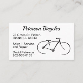 Minimalistisk Bike Shop-reparation av cyklar Visitkort