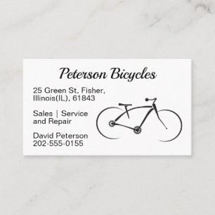Minimalistisk Bike Shop-reparation av cyklar Visitkort