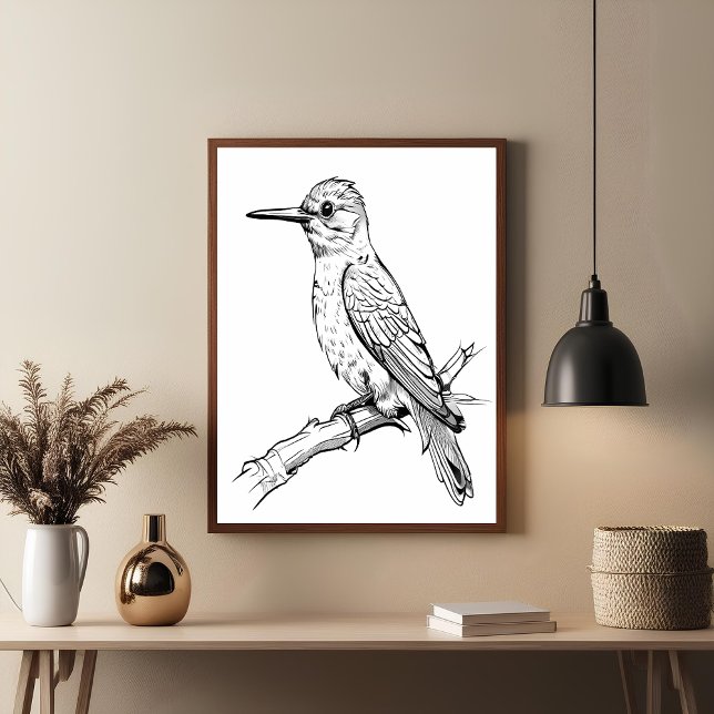 Minimalistisk bild av fågel poster (Skapare uppladdad)