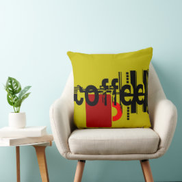 Minimalistisk bild av kaffe Dekorativ kudde