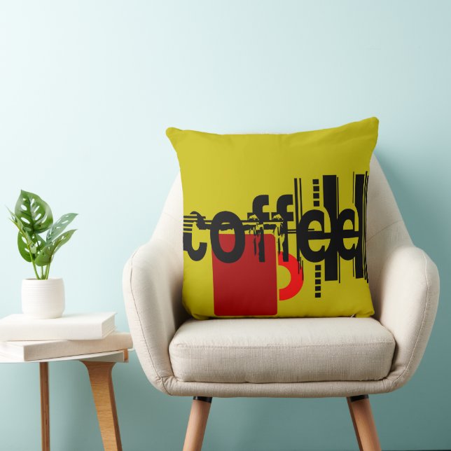 Minimalistisk bild av kaffe Dekorativ kudde (Stol)