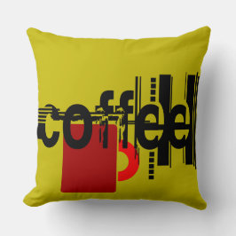 Minimalistisk bild av kaffe Dekorativ kudde