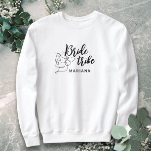 Minimalistisk bild i svart modern Bride-skript T Shirt