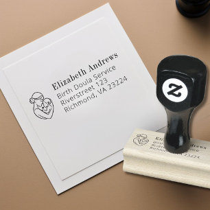 Minimalistisk Birth Doula-Logotyp Stämpel