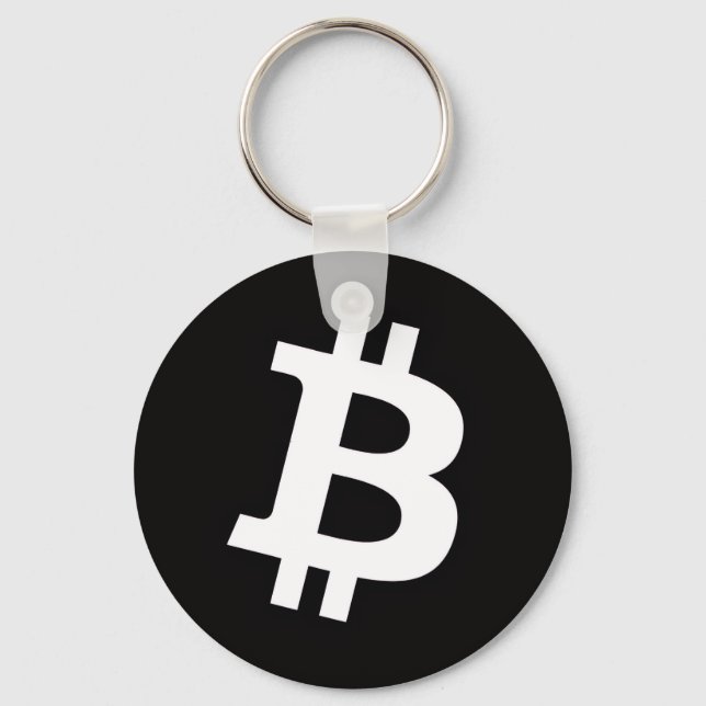 Minimalistisk Bitcoin-nyckelring Nyckelring (Framsida)