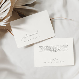 Minimalistisk Bkack & White Ny gifta Bröllop Meddelande