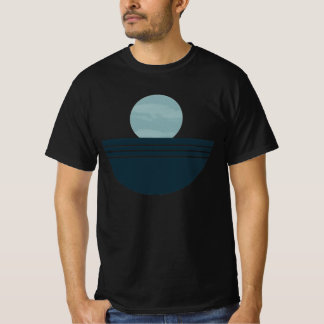 Minimalistisk blå boho geometrisk mån abstrakt t-s t shirt