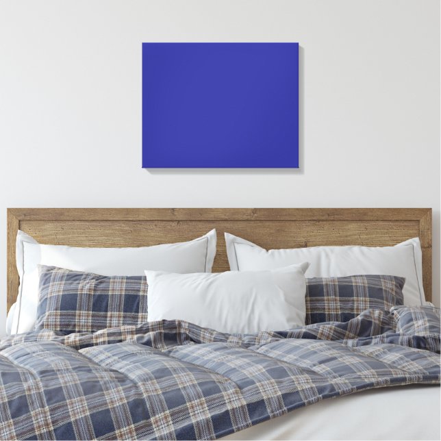 Minimalistisk blå canvas lugn modern väggkonst (Insitu (sovrum))